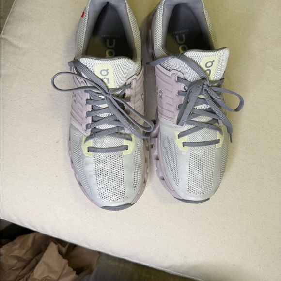 On Running Women's Sneakers - White and Light Pink - Picture 8 of 10